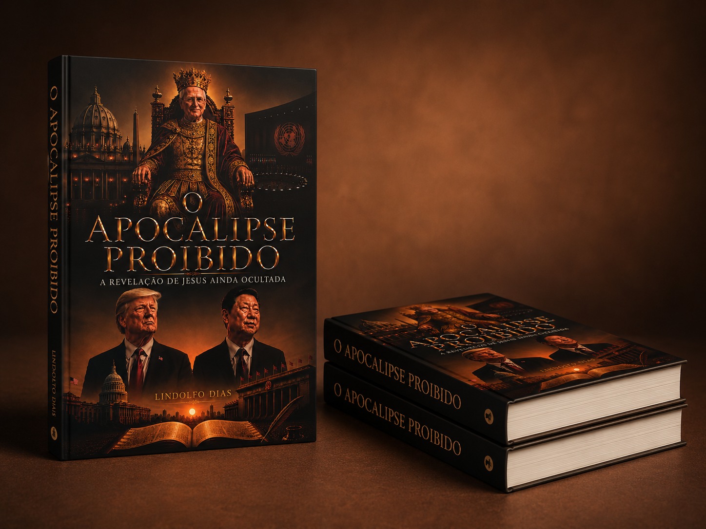 Mockup do livro O Apocalipse Proibido — Lindolfo Dias