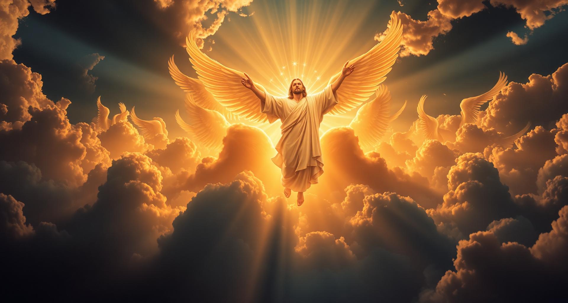 Jesus vindo nas nuvens